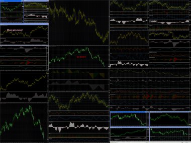 Indicators of sales of currency clipart