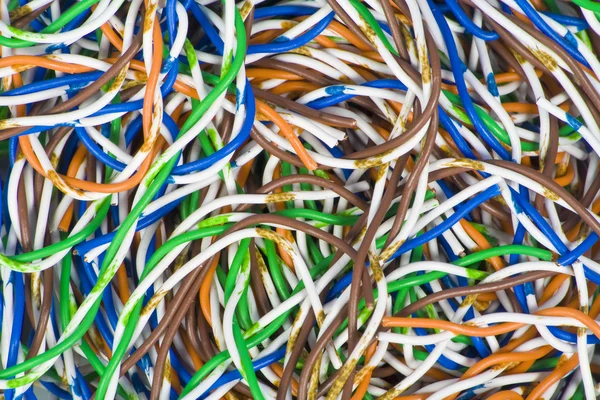 Confused colour wires background — Stock Photo, Image
