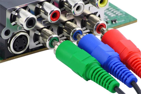RGB video connectors — Stock Photo, Image