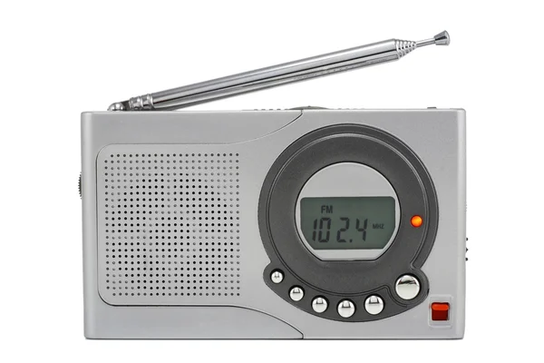 Rádio pequeno prateado — Fotografia de Stock