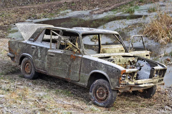 O carro do gangster russo — Fotografia de Stock