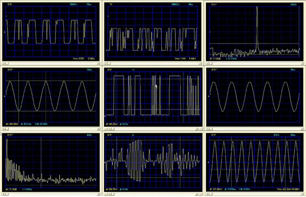 stock image Digital oscillograms of real processes