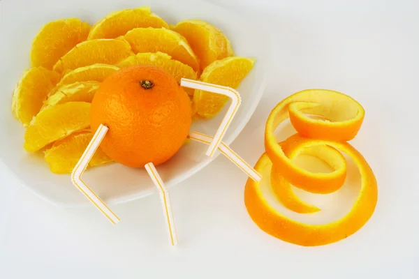 小橘子片和橙片 — 图库照片