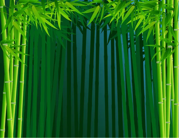 Fondo del bosque de bambú — Vector de stock