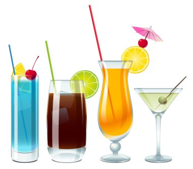 Alcoholic drinks for party clipart