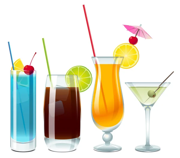 Alcoholic drinks for party — Stock Vector
