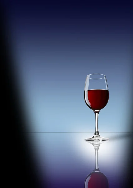 Элегантный бокал красного вина — стоковое фото