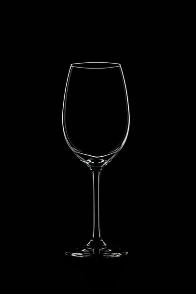 Verre à vin sur noir — Photo