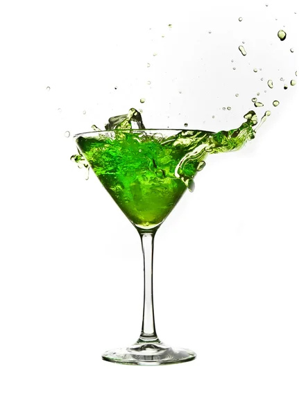 Grüner Cocktailspritzer — Stockfoto