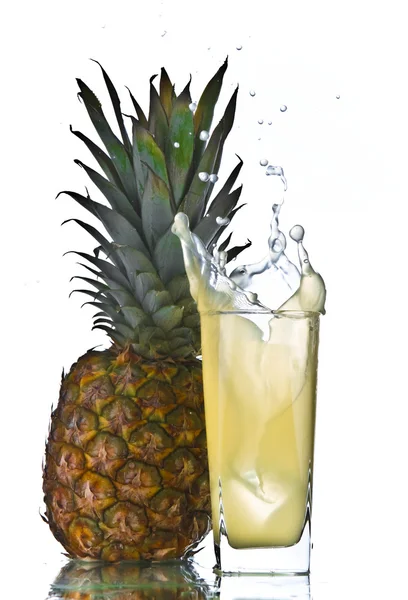 Pineapple juice splash — Stock Photo, Image