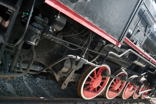 Ruedas de locomotora de vapor — Foto de Stock