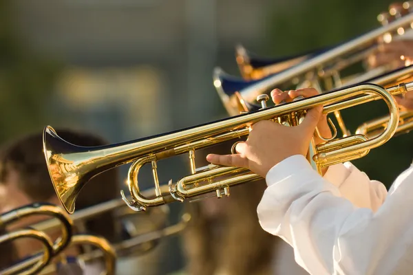 Altın trombon — Stok fotoğraf