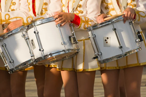 stock image Girls with drums