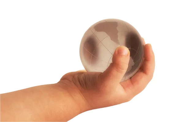 Mână cu glob — Fotografie, imagine de stoc