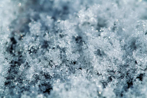 Νιφάδα χιονιού φόντο μακροεντολή — Φωτογραφία Αρχείου