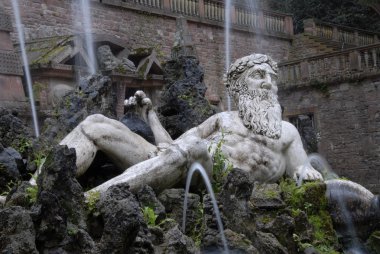 Bacus Fountain in Heidelberg clipart