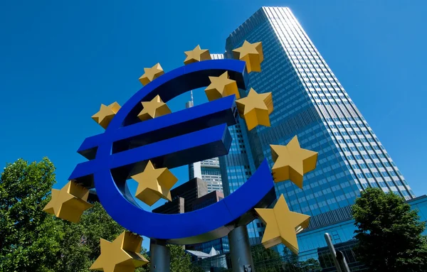 El Banco Central Europeo en Frankfurt — Foto de Stock
