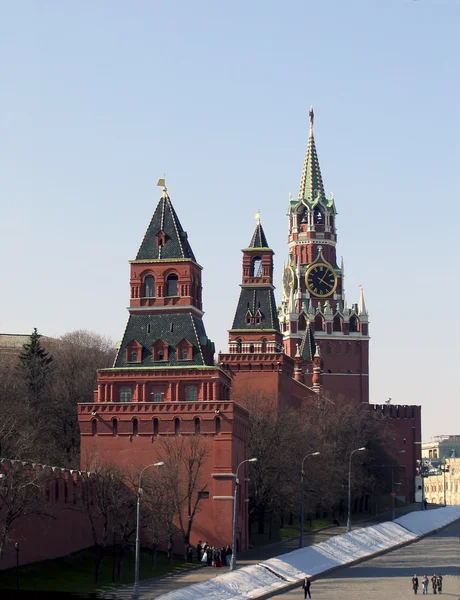 Hodinová věž z Kremlu, Moskva, Rusko — Stock fotografie