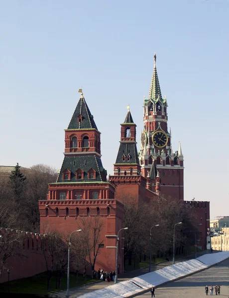 Torre dell'orologio del Cremlino, Mosca, Russia — Foto Stock