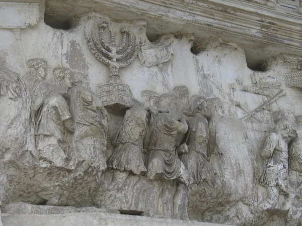 Detalhes do arco de Titus — Fotografia de Stock