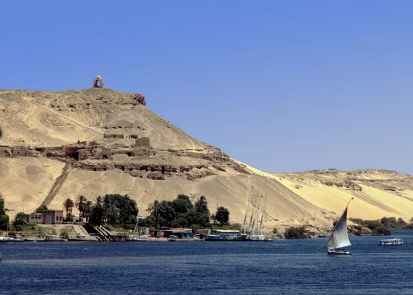 Ніл в Асуан, Єгипет Стокова Картинка