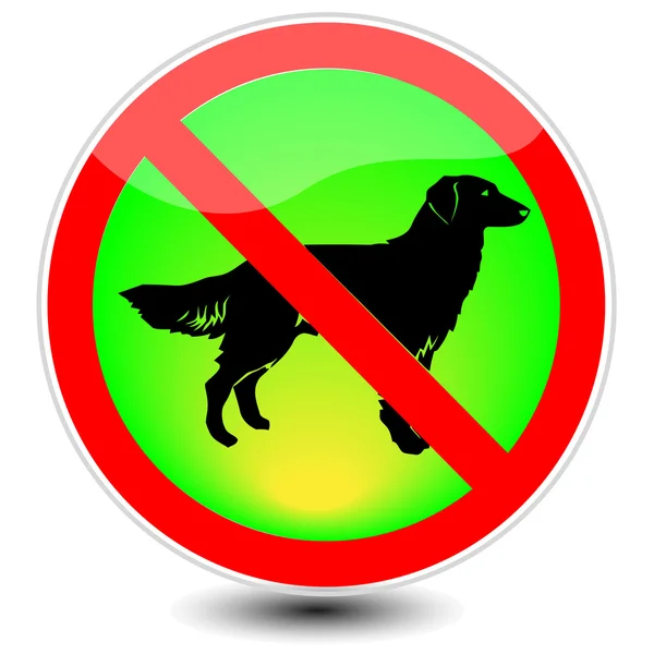 Señal, No pasear a un perro — Vector de stock