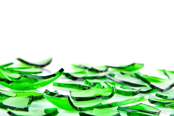 Szkło zielone podzielone na plasterki — Zdjęcie stockowe