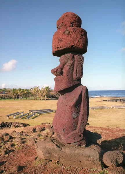 Escultura de la religión en la isla de Pascua — Stockfoto