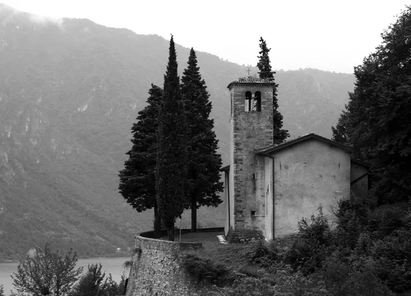 Italian Church in black and white — Stock Photo, Image