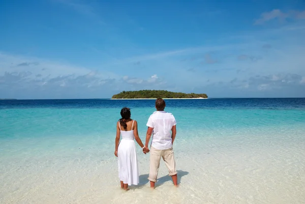 Bryllup på ei øy – stockfoto