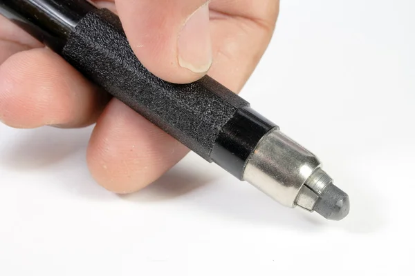 Automatikus ceruzával a kezében — Stock Fotó