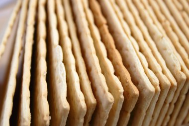 un montón de pilas de galleta - closeup