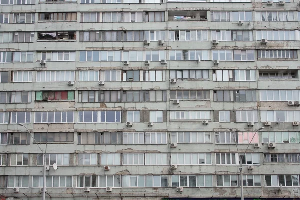 stock image Dull flat fasade of the old house