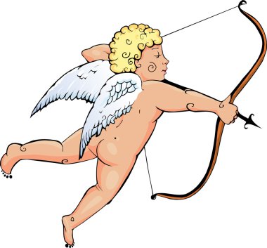 Cupid with an arrow clipart