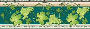 Border with grape clipart