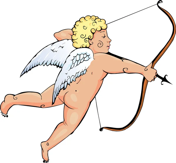 Cupid met een pijl — Stockvector