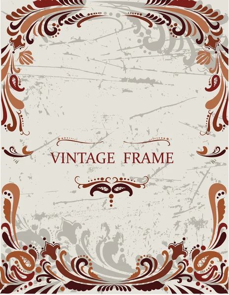 Vintage floral frame — Stockvector