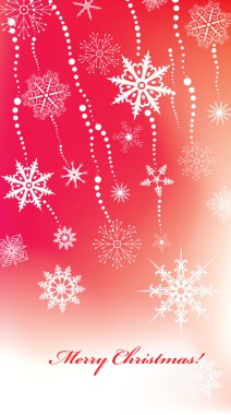 Christmas background with snowlakes clipart