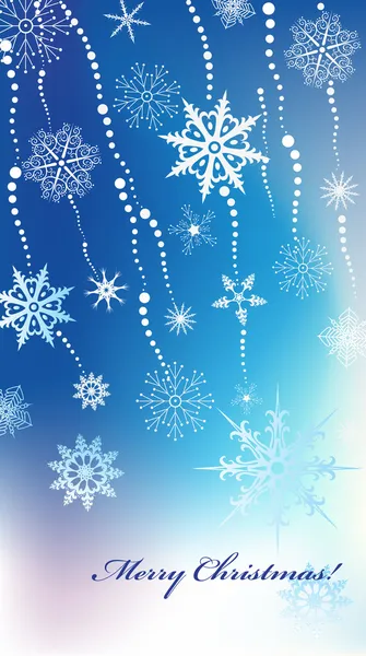 Χριστούγεννα φόντο με νιφάδες χιονιού — Διανυσματικό Αρχείο