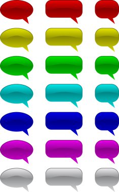 Comic speech bubbles clipart