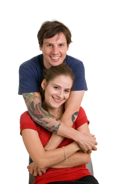 Szép és boldog fiatal pár — Stock Fotó