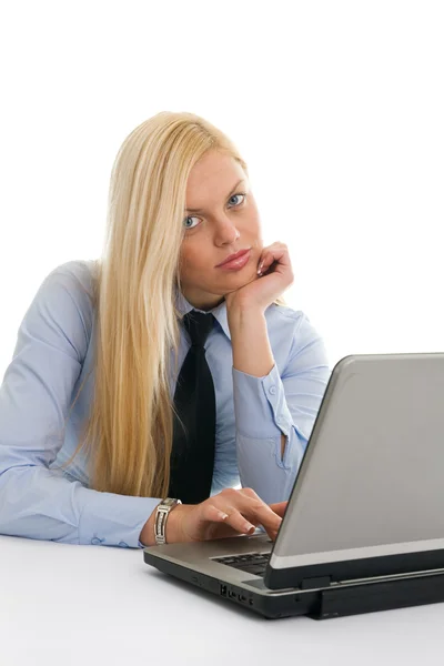 Confident businesswomen with laptop — Stock Photo, Image