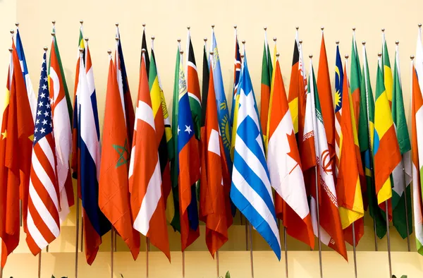 Internationale vlaggen — Stockfoto