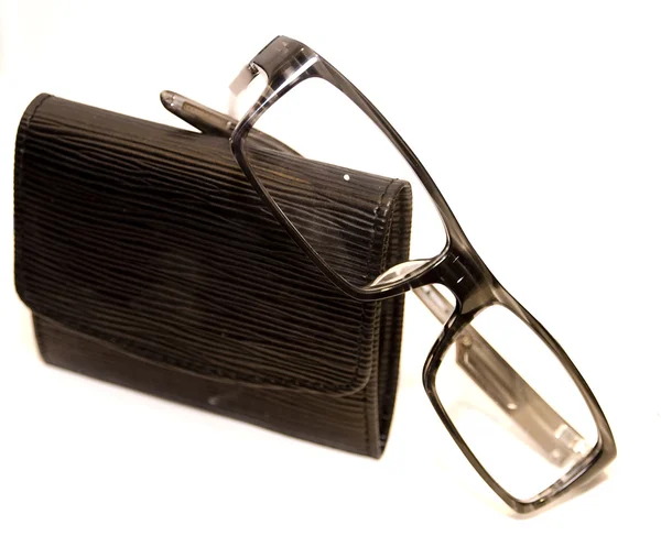 Óculos e carteira — Fotografia de Stock