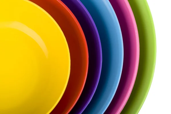 Kolorowe miski plastikowe — Zdjęcie stockowe