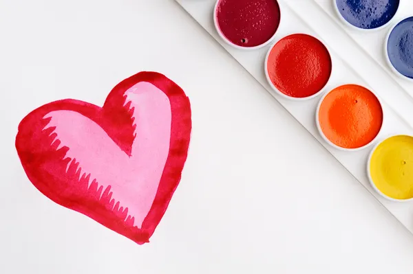 stock image Heart and paintbox