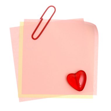 Notes and heart clipart