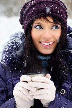 Winter girl clipart