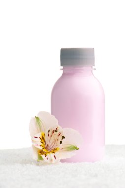 Bottle and flower clipart