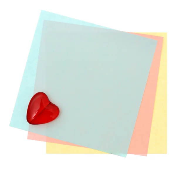 Notes and heart — Stock Photo, Image